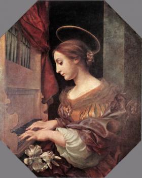 卡洛 多爾奇 St Cecilia at the Organ 卡洛 多爾奇 St Cecilia at the Organ